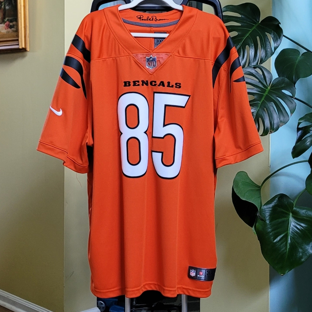 NFL Nike Cincinnati Bengals Tee Higgins Nike Orange Jersey Size 3XL
